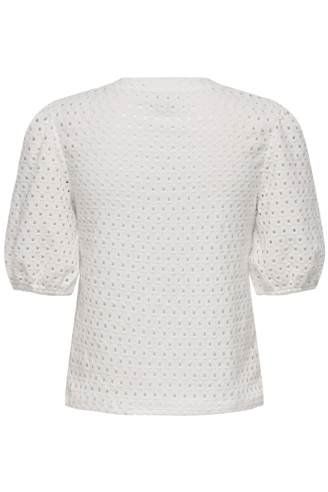 ONLELISA S/S O-NECK TOP BOX JRS 15346853 CLOUD DANCER